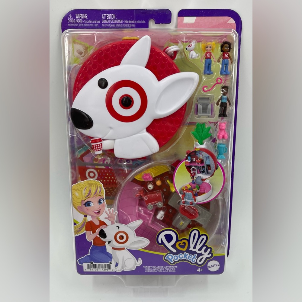 Polly Pocket‎ Target Bullseye Adventure Exclusive Playset Doll Mini New in Box